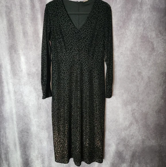 Elie Tahari | Dresses | Nwt Elie Tahari Womens Long Sleeve Dress Black Gold  Size | Poshmark